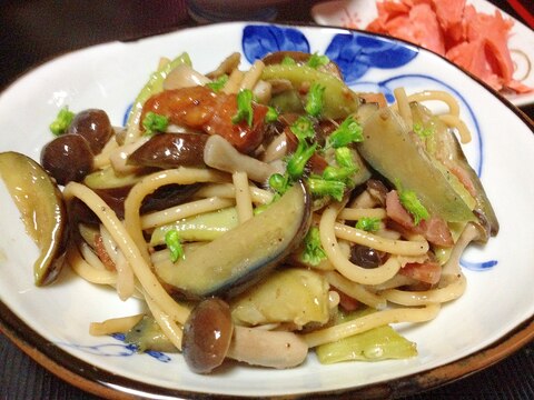 おかずで食べる千石豆のスパゲッティー